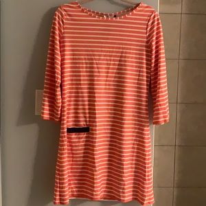 Upf 50+ orange and white striped coverup